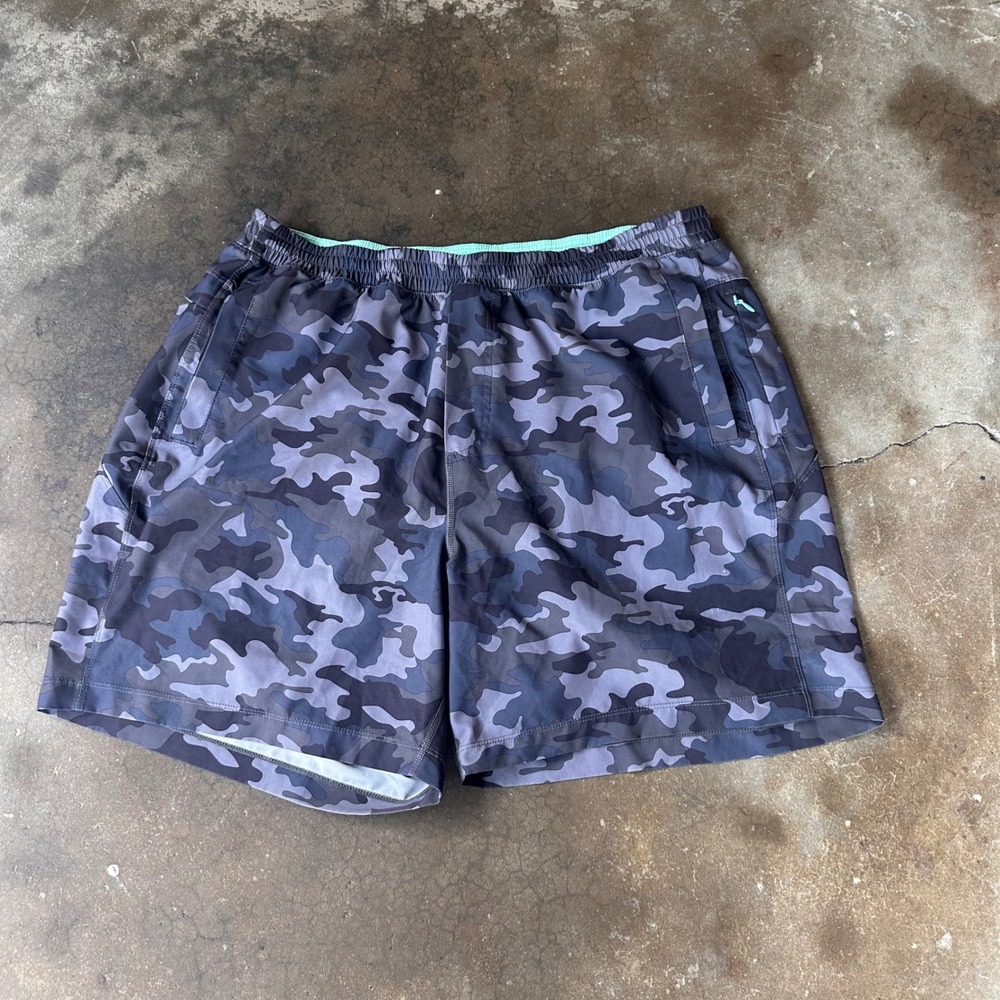 Birddogs Gym Shorts Mens 3XL Grey Camo Excellent Lined Athletic Performance - Picture 1 of 6